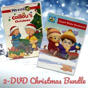 2-PACK PBS Caillous Christmas & Daniel Tigers Neighborhood Winter Wonderland DVD